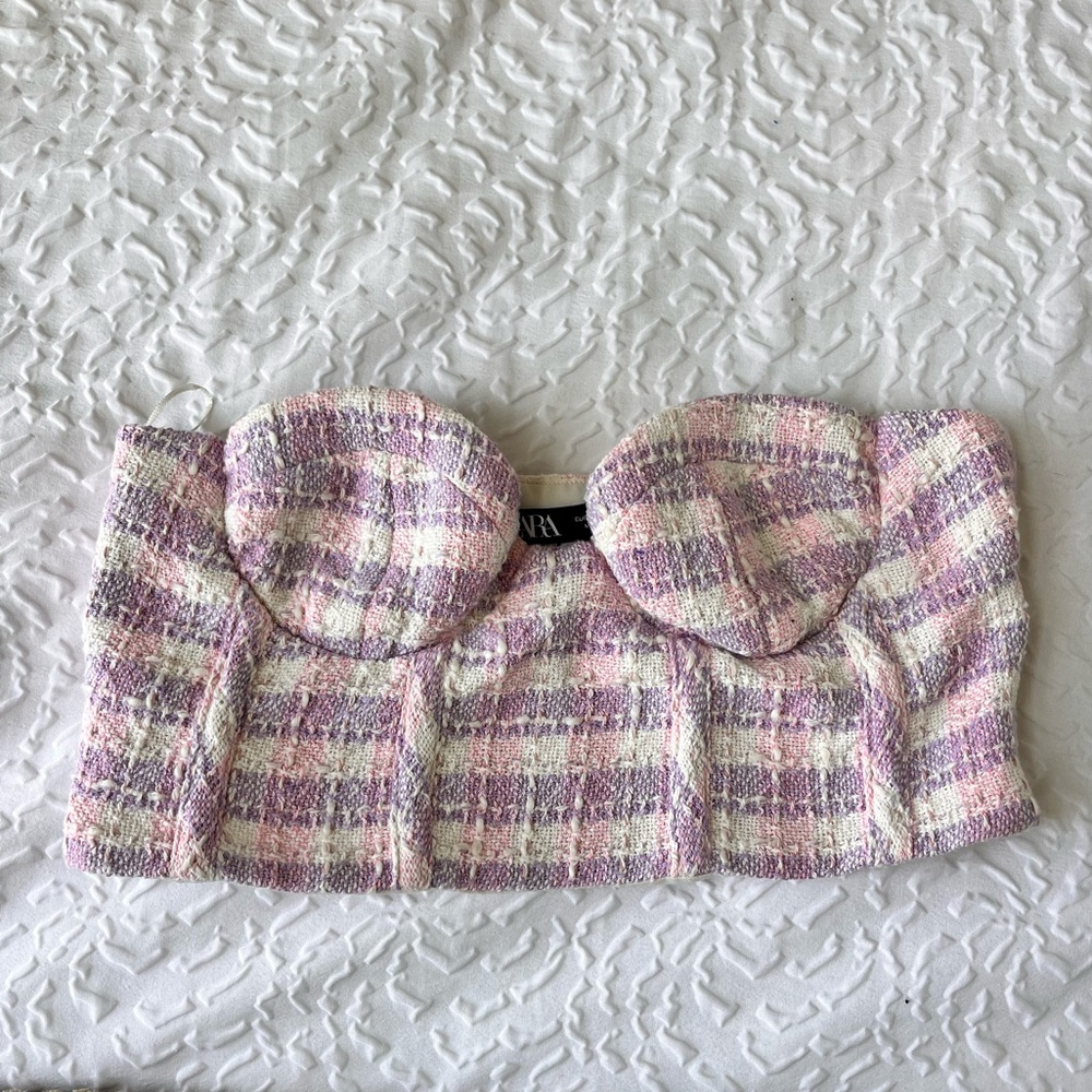 Zara cropped tube top